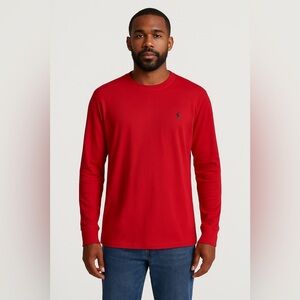 Polo Ralph Lauren Men's Red Thermal Waffle Knit Sleep Shirt EUC L #1674